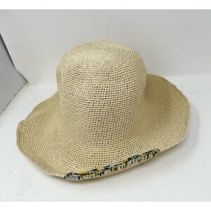 Brave & True Crenshaw‎ Bucket Hat Natural Straw Summer Sun Hat One Size NWT